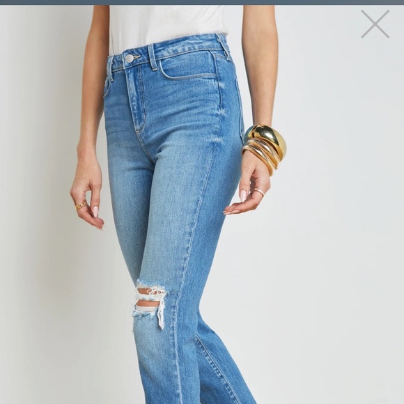 L’Agence high Rise light wash Distressed Jeans - Picture 8 of 8